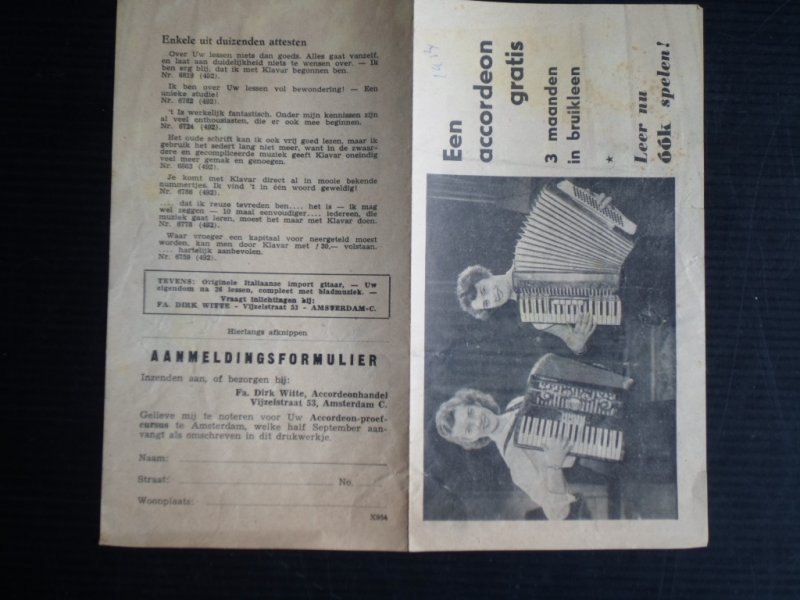 Folder - Accordeon leren spelen