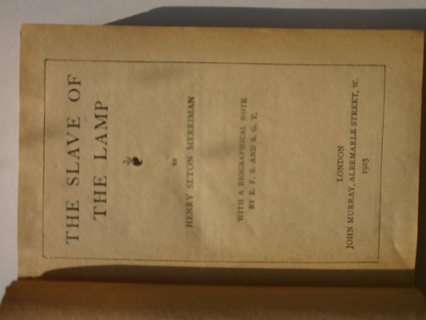 Merriman, Henry Seton - The slave of the lamp