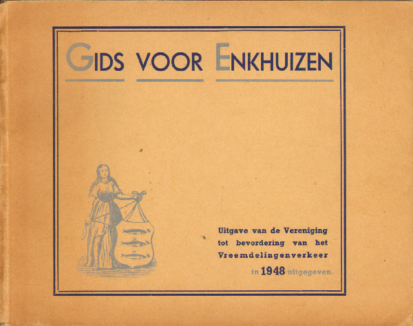 Brouwer, D. (bewerking) - Gids voor Enkhuizen 1948, Geïllustreerd, Herzien in 1947, kleine paperback, geen paginannummering, goede, gebruikte staat (op voorste schutblad geschreven)