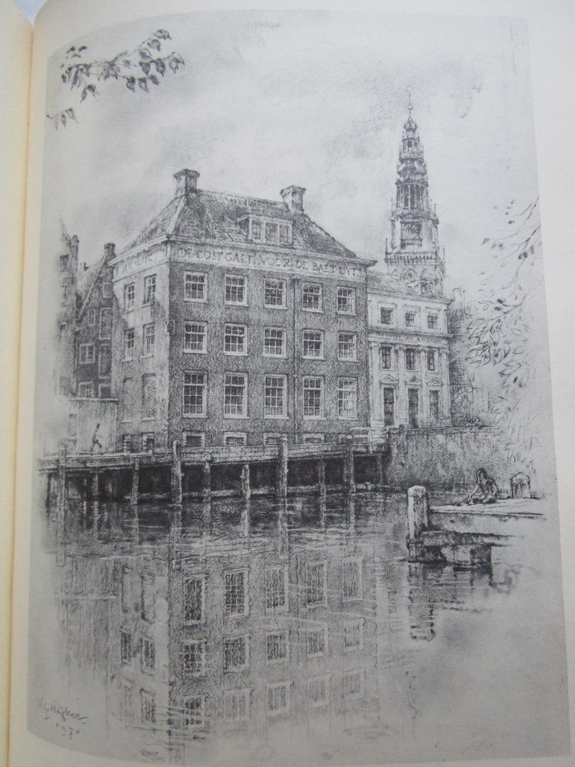 Koot, Ton (inleiding en beschrijvingen) Hofker, Willem G. (tekeningen door) - Langs de Amsterdamse grachten