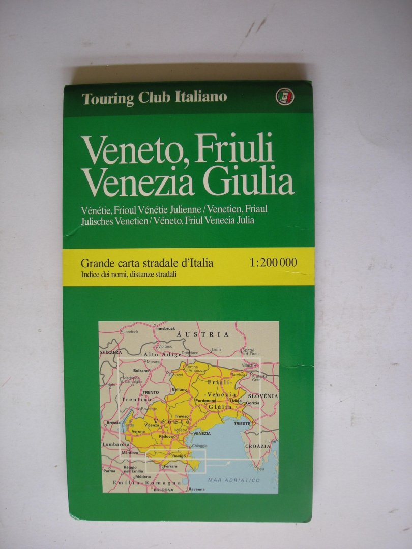 nn - Veneto, Friuli Veneia Giulia. Grande carto stradale d'Italia  1:200 000