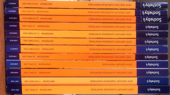 Sotheby's - 12 Auction catalogues. 19th Century European Paintings. Sale Nrs: AM 0821 - 0841 - 0859 - 0881 - 0900 - 0936 - 0972 - 0920 - 0959 - 1009 - 1026.