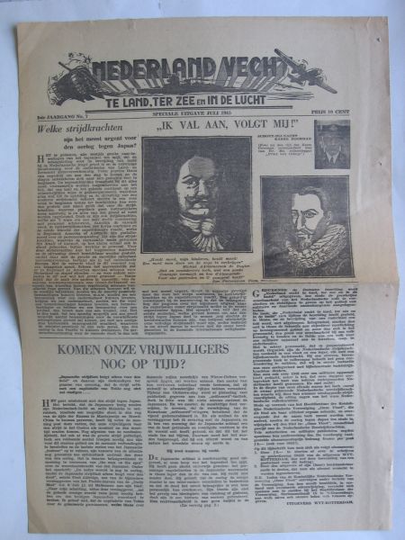 Krant - Nederland vecht, ter land, ter zee en in de lucht