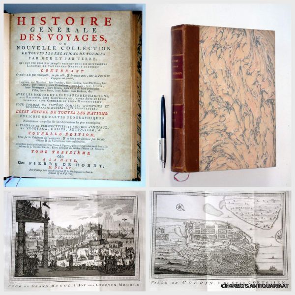 PREVOST D'EXILES, ANTOINE-FRANCOIS (BOIS, J.P.J. DU, ed.), - Histoire générale des voyages, ou nouvelle collection de toutes les relations de voyages par mer et par terre... Tome treizième: Voyages dans la presqu'isle en deça du Gange.