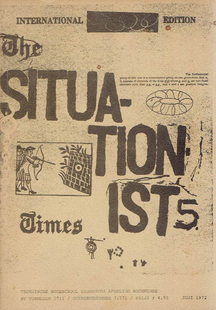 JONG, Jacqueline de - The Situasionist Times 5. [Overdruknummer].