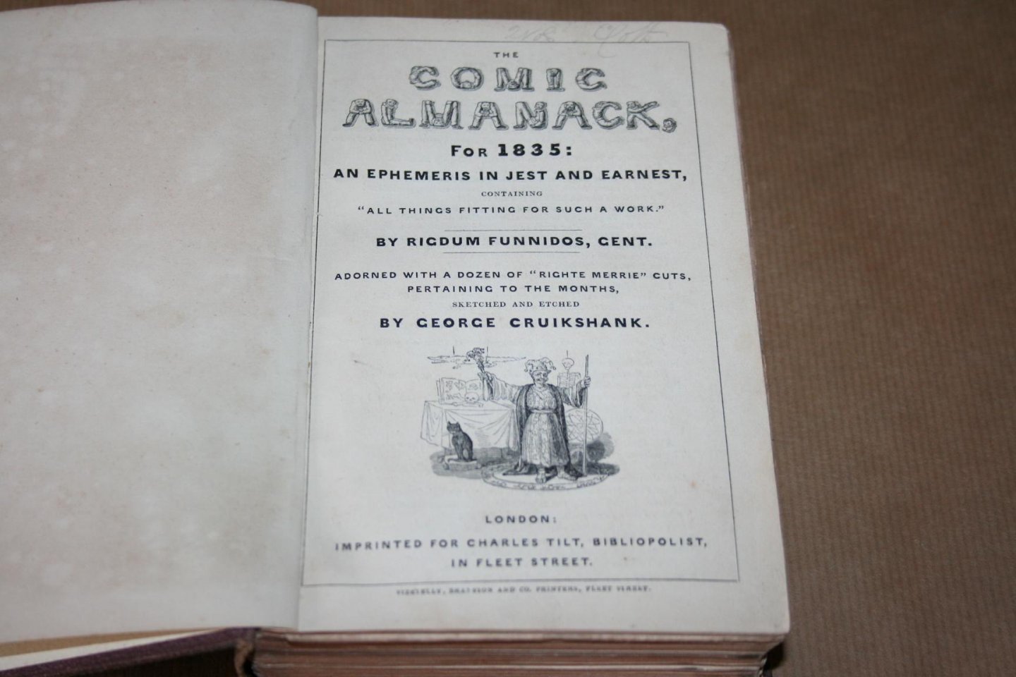 George Cruikshank - The Comic Almanack for 1835 - 1836 - 1837 - 1838 - 1839