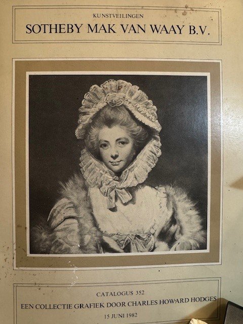 SOTHEBY MAK VAN WAAY, - Een collectie grafiek door Charles Edward Hodges. Catalogus 352 15 juni 1982.