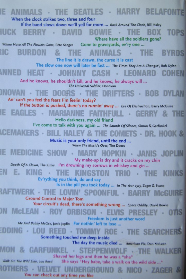  - Tambourine man. Pop lyrics der 60er Jahre