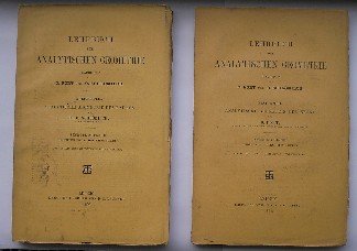 FORT, O. & SCHLOMILCH, O., - Lehrbuch der analytischen Geometrie.