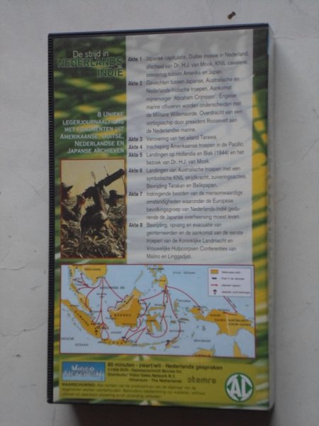 Videoband - De strijd in Nederlands-Indie, 8 unieke legerjournaalfilms 1942-1945