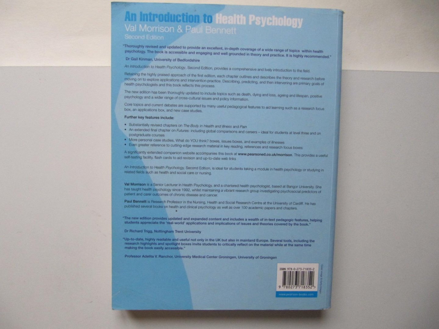 Morrison, Val -v Bennett, Paul - Introduction to Health Psychology