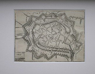 antique map (kaart). - Plan de Middelbourg. Antique map of Middelburg.