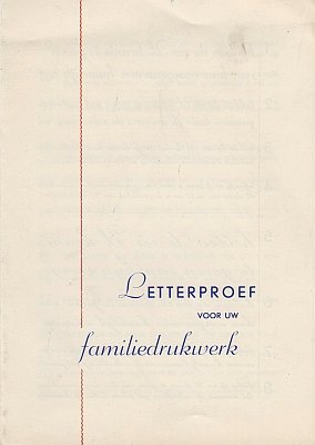 LETTERPROEF - Letterproef voor uw familiedrukwerk.