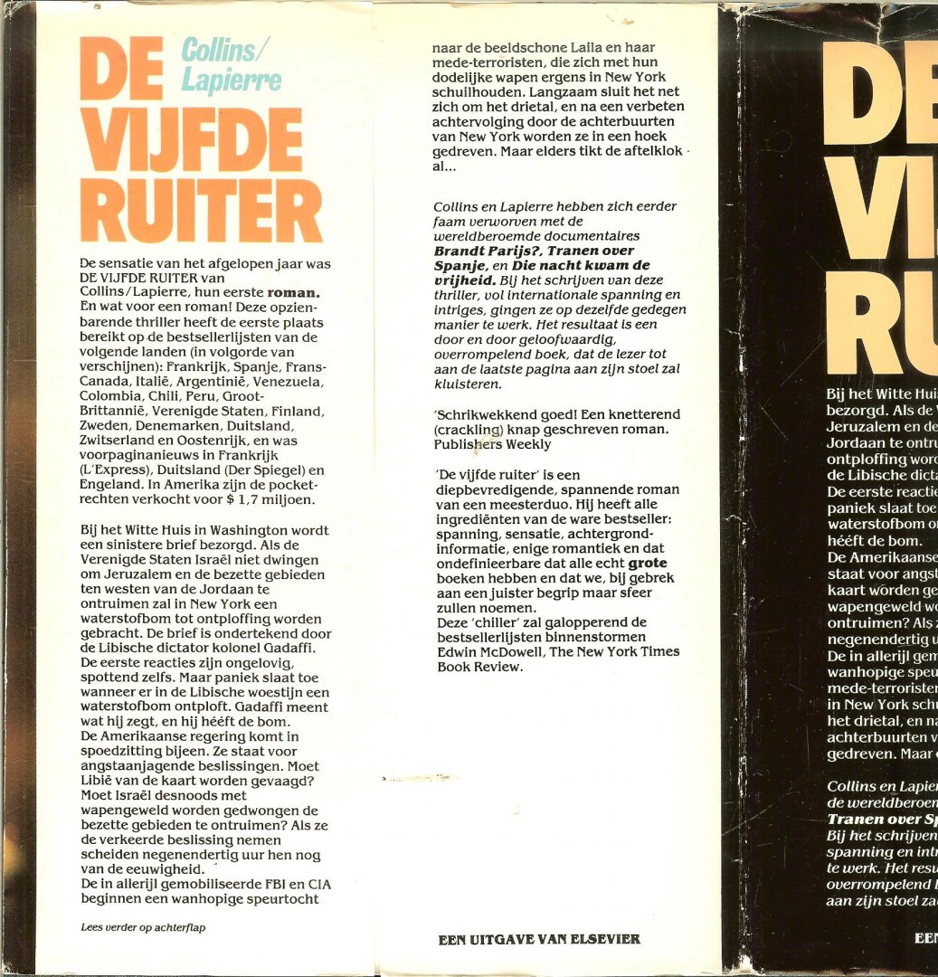 Collins Larry  Vertaling  Ingrid Klijnveld  en Omslagontwerp Studio Myosotis - De Vijfde Ruiter