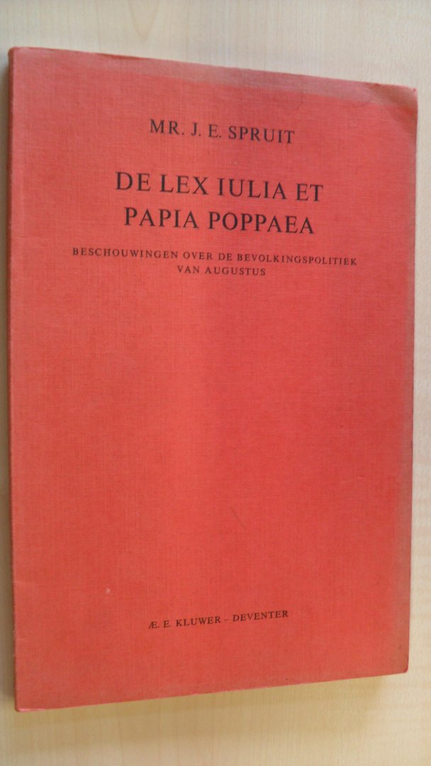 Spruit Mr. J.E. - De Lex Iulia et Papia Poppaea