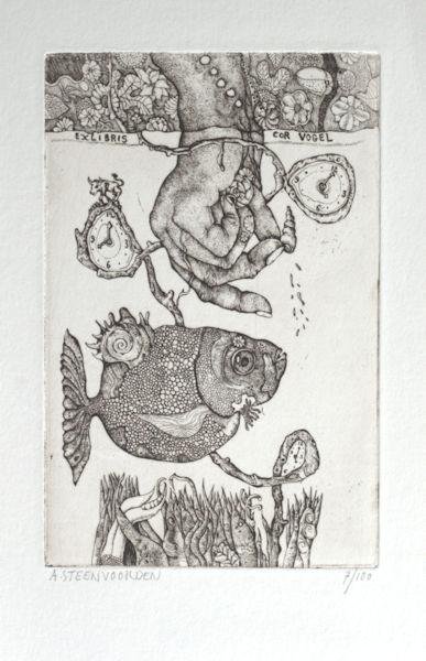 Steenvoorden, Ab. - Exlibris voor Cor Vogel.