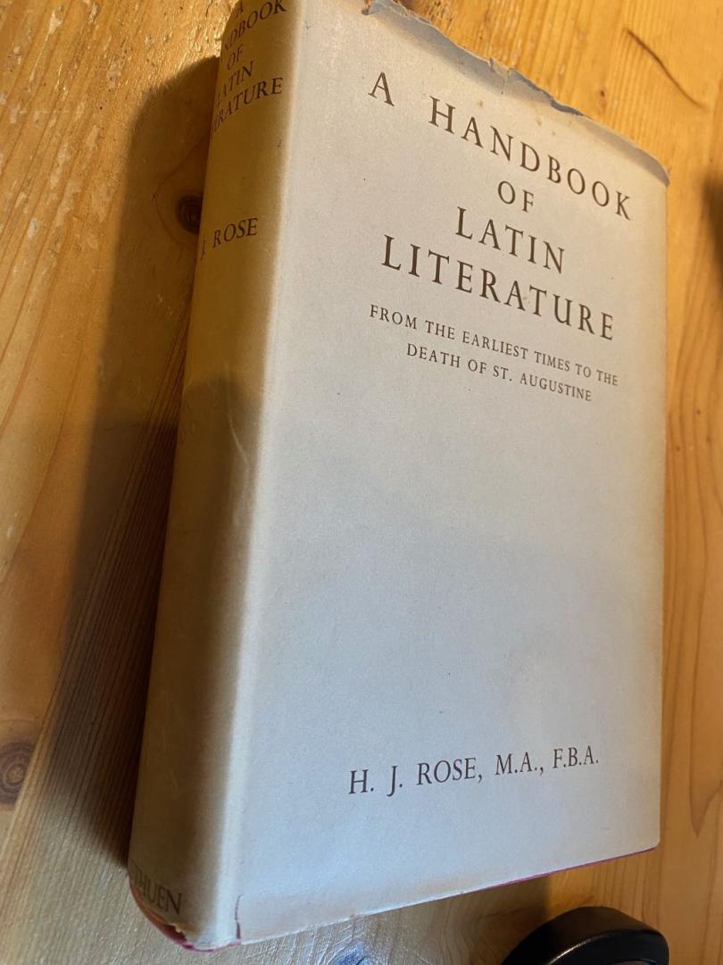 Rose, HJ - A Handbook of Latin Literature