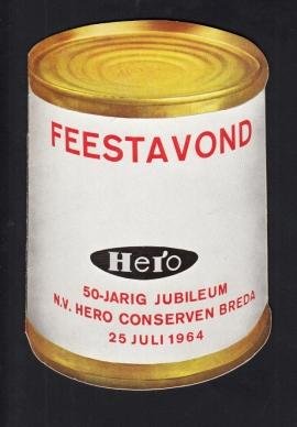 HERO CONSERVEN - Feestavond 50-jarig jubileum N.V. Hero Conserven Breda. 25 Juli 1964.