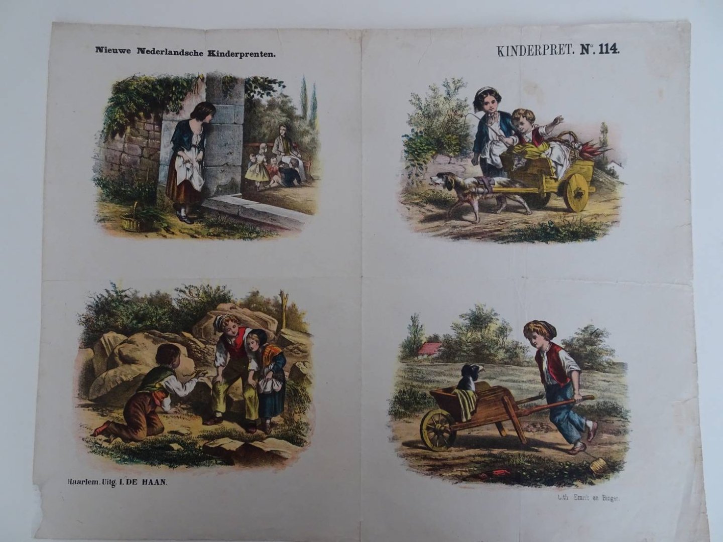 I. de Haan (Uitgever).. - Nieuwe Nederlandsche Kinderprenten. Kinderpret No. 114.