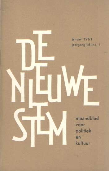 Donkersloot, N. e.a. (redactie) - De nieuwe stem. Maandblad voor cultuur en politiek. Jaargang 16, 1961. De nummers 1 t/m 12 (compleet)