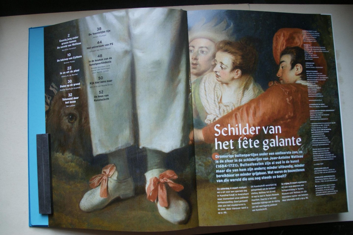  - Kunstschrift :  Watteau 1684 - 1721 Schilder van het Fete Galante