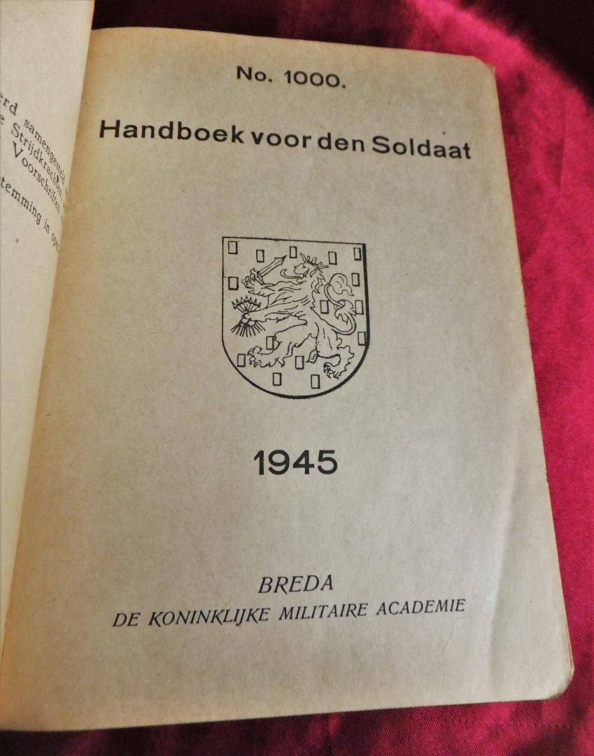  - No 1000 - Handboek voor den soldaat [1.dr]