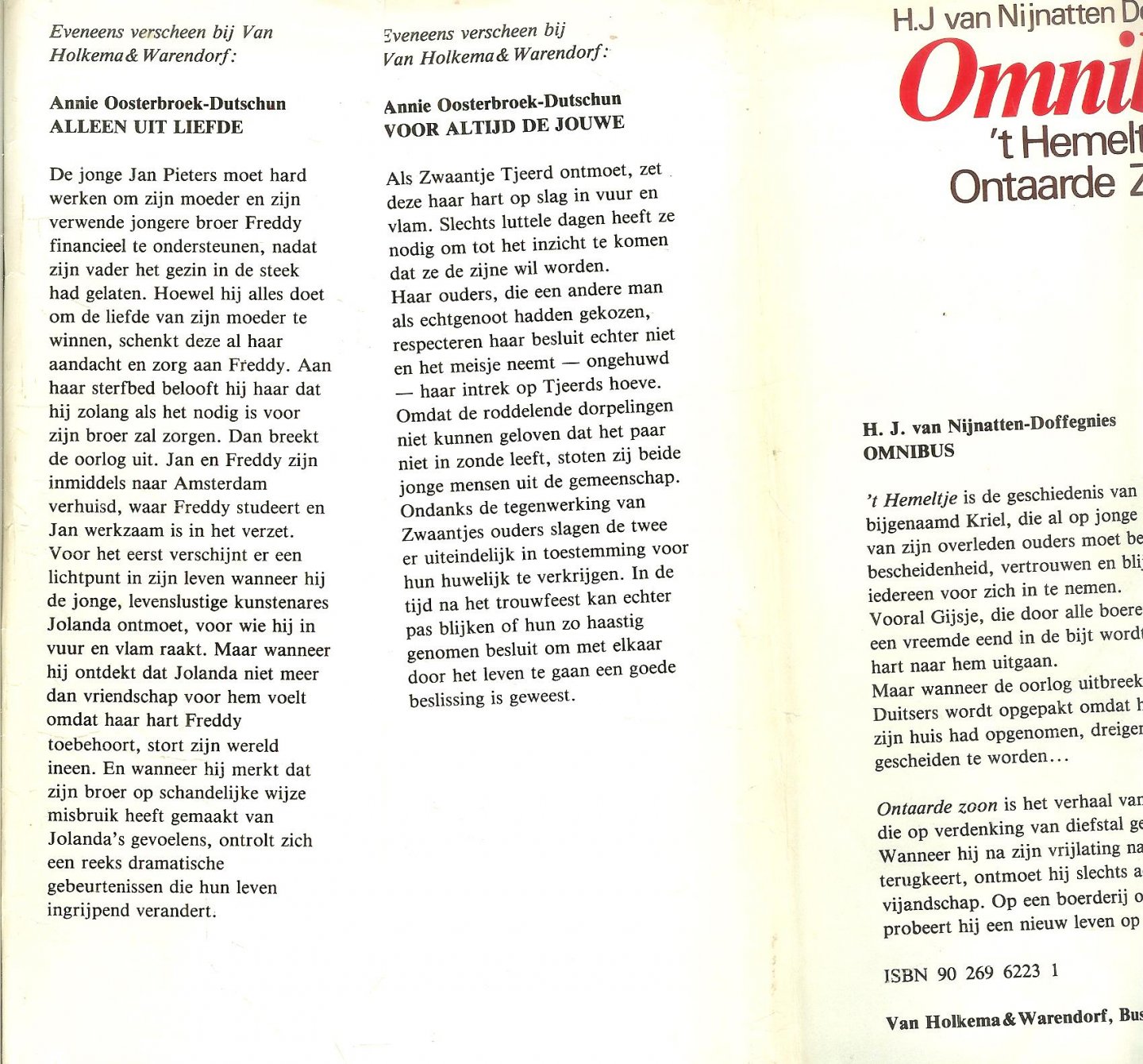 Nijnatten-Doffegnies, H.J. van Omslagontwerp  Kothuis Art - Team - Hemeltje  en Ontaarde zoon