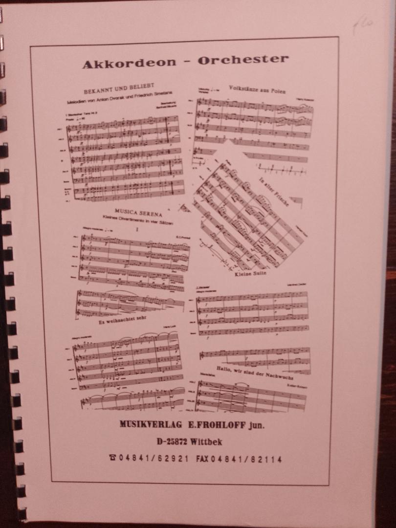 Erich Carl Frohloff  e.a.(ed.) - Akkordeon - Orchester