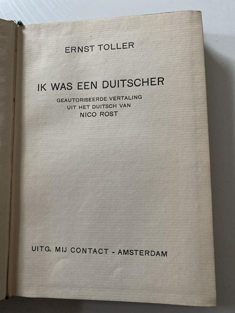 Ernst Toller - Ik was een Duitscher
