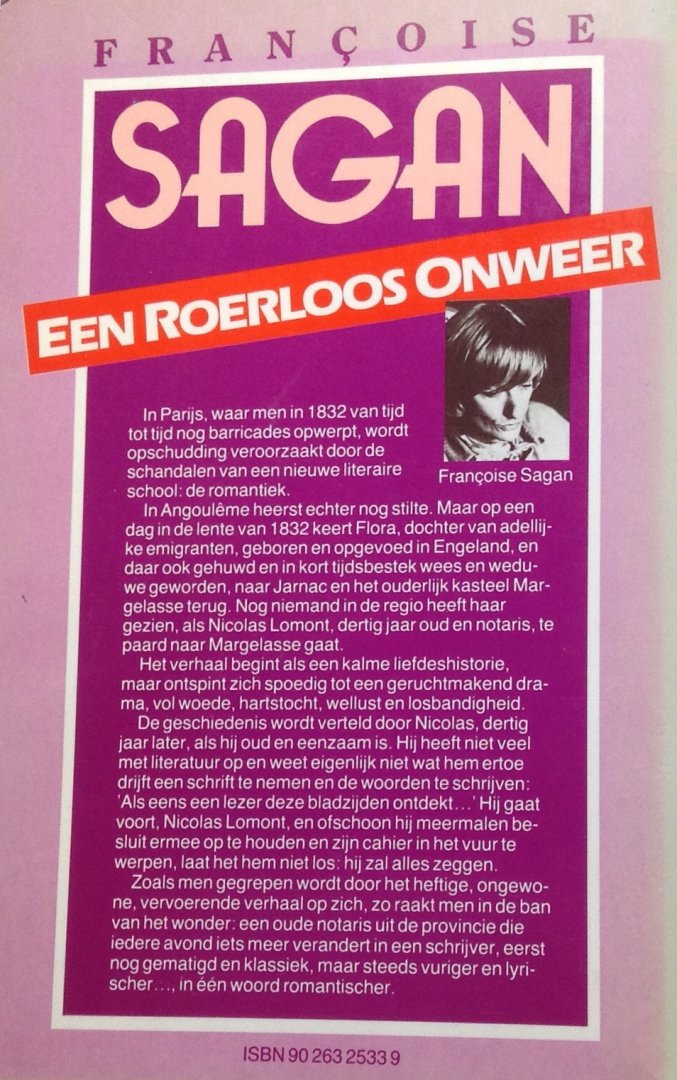 Sagan, Françoise - Een roerloos onweer