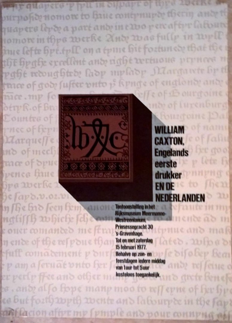 Onbekend - William Caxton, Engelands eerste drukker, en de Nederlanden