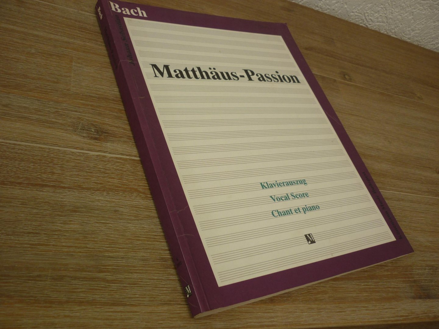 Bach; J. S.  (1685-1750) - Matthäus-Passion; Klavierauszug von Gyorgy Orbán; Vocal Score (Herausgegeben von István Máriássy)