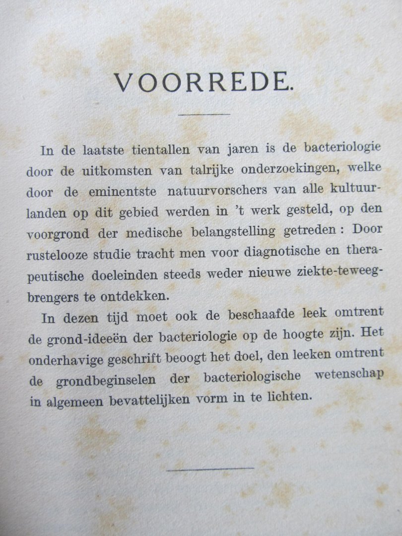 Graf, Dr. W. - WAT IEDEREEN VAN DE BACTERIOLOGIE WETEN MOET