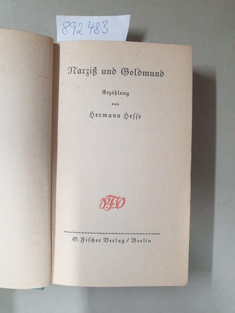 Hesse, Hermann: - Narziß und Goldmund. Erzählung.