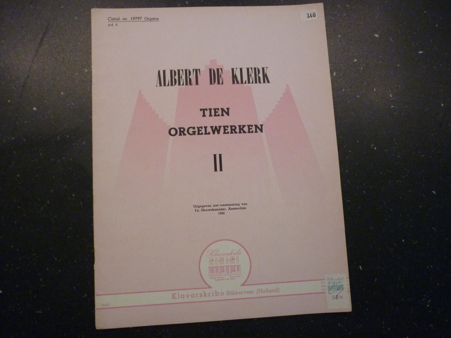 Klerk; Albert de - Tien Orgelwerken - Deel II  /  Klavarskribo