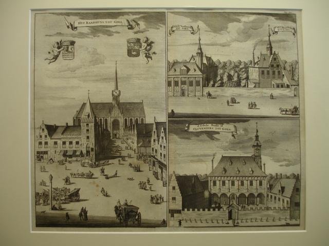 Goes. - Het Raadhuys tot Goes. - d'Edele Voetboog tot Goes / d'Edele handboog tot Goes. - d'Edele Busse of Cluveniers tot Goes.