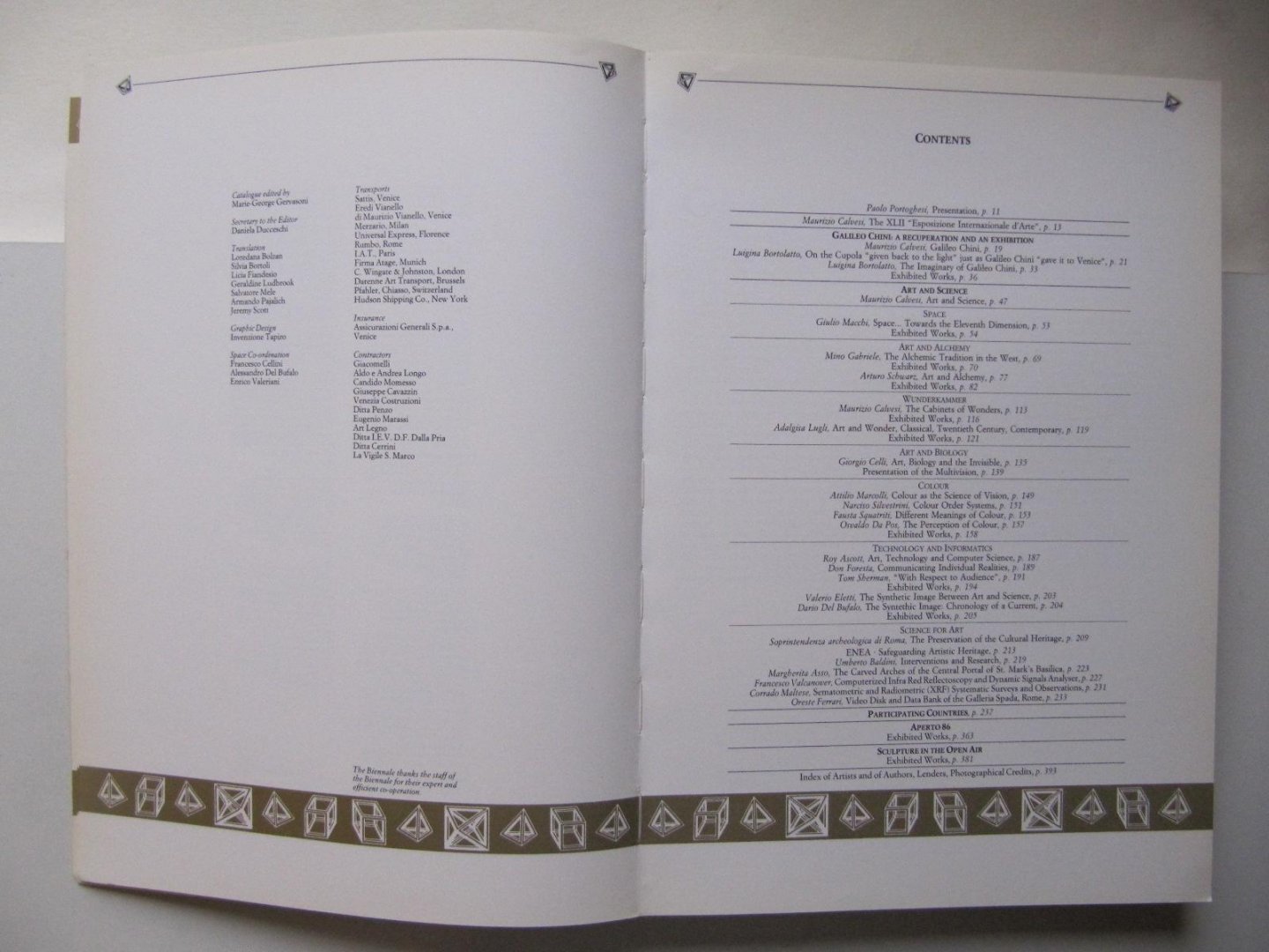 Editor Carlo Pirovano - XLII Esposizione Internazionale D'Arte La Biennale Di Venezia