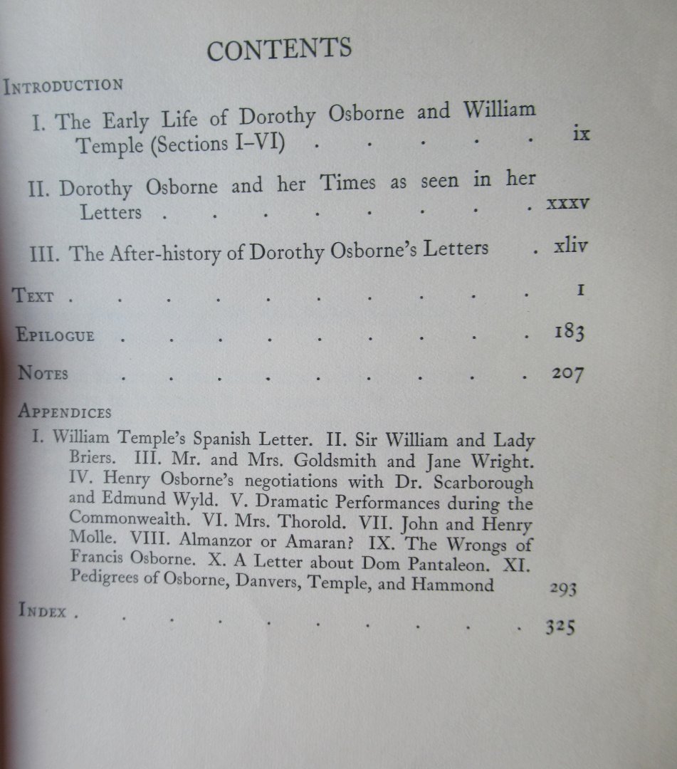 Moore Smith, G.C.(editor) - The letters of Dorothy Osborne to William Temple