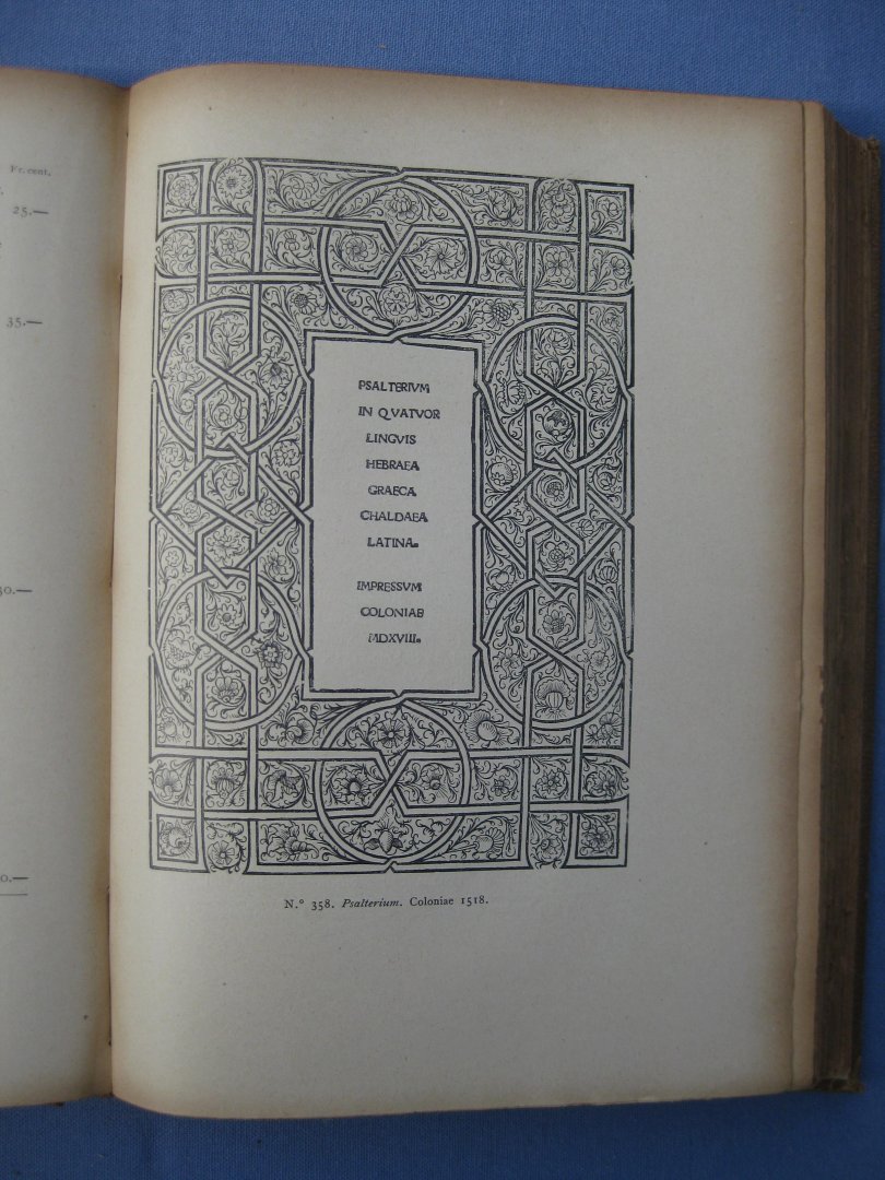 Olschki, Leo S. - Catalogue L. Riche et précieuse collection de Livres à Figures des XVe et XVIe  siècles soigneusement décrits et mis en vente par -