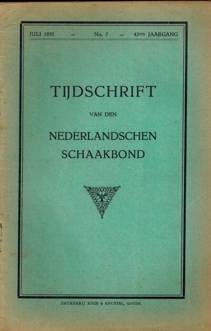 Max Euwe - Tijdschrift van den Nederlandschen Schaakbond 1935 -43ste Jaargang