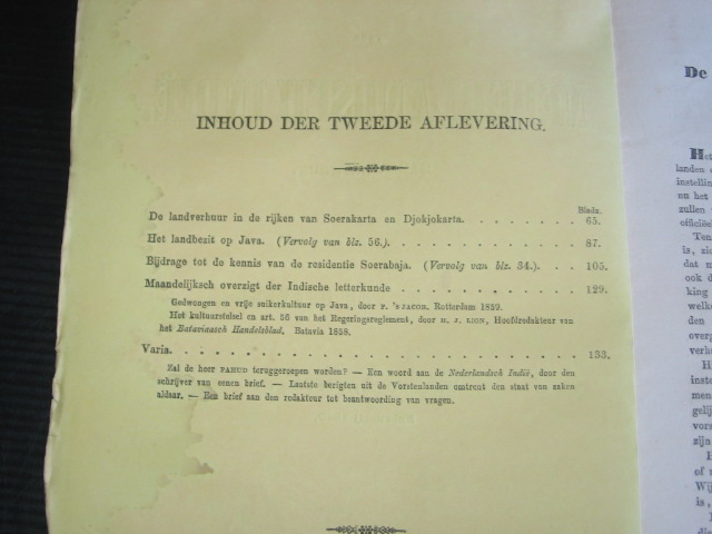 Tijdschrift voor Nederlandsch Indie - De landverhuur in de rijken van Soerakarta en Djokjokarta