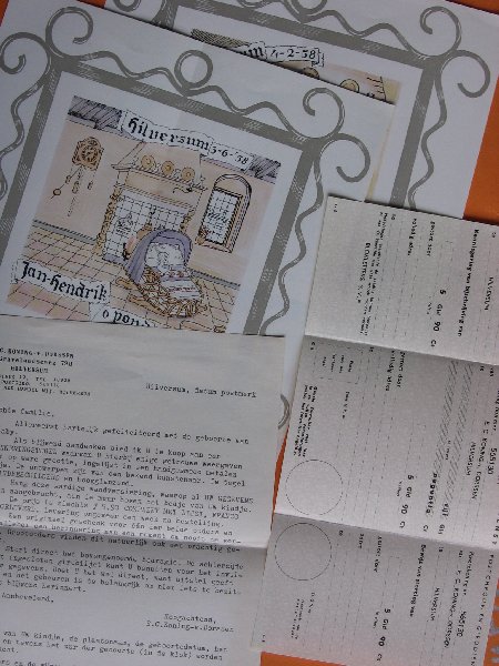 Folder - geboorte- herinneringstegel bestaande uit 4 stuks