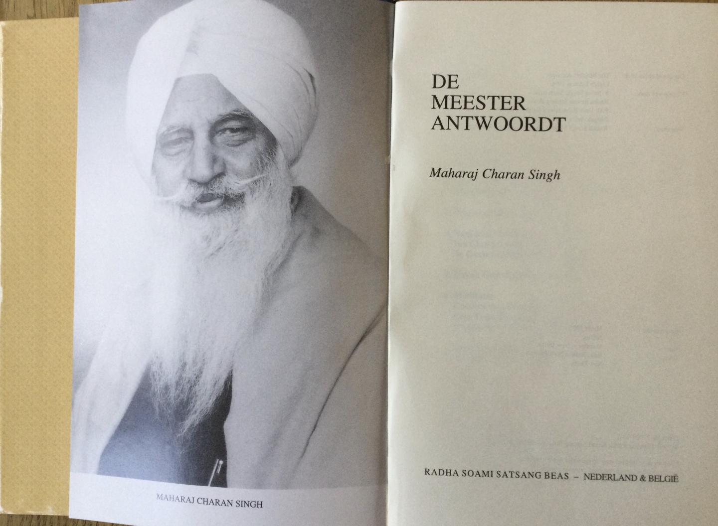 Singh, Charan - De meester antwoordt