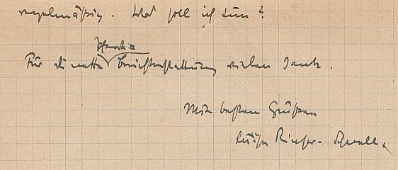 RINSER, Luise - Vier handgeschriebene Briefe an ihren Hausarzt Dr. Friton und seine Frau (1942-1945 und 1978).