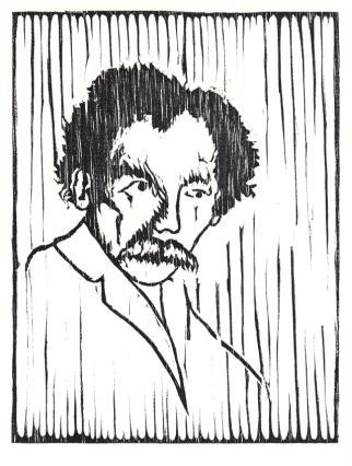 MALLARMÉ, Stéphane - Trois lettres inédites à Francois Erens. Classées et annotées par Harry G.M. Prick. (Met een portret van Mallarmé in originele houtsnede van Peter Yvon de Vries, geïnspireerd door het schilderij van Édouard Manet).