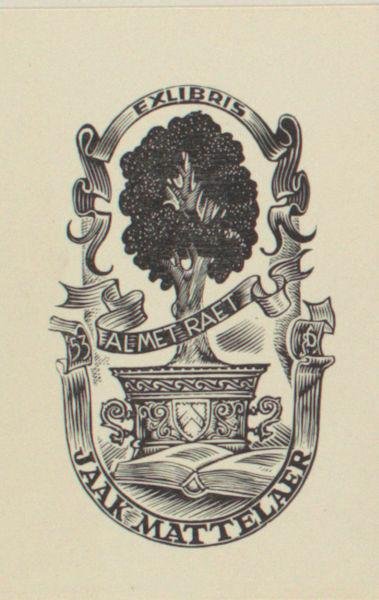 Jaegher, Luc. de. - Exlibris van Jaak Mattelaer.