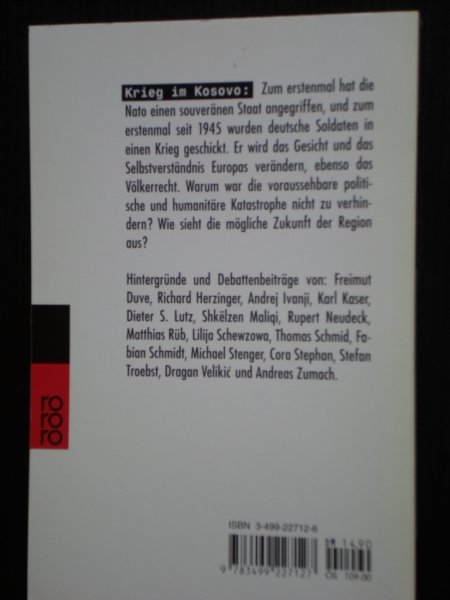 Schmid, Thomas - Krieg im Kosovo