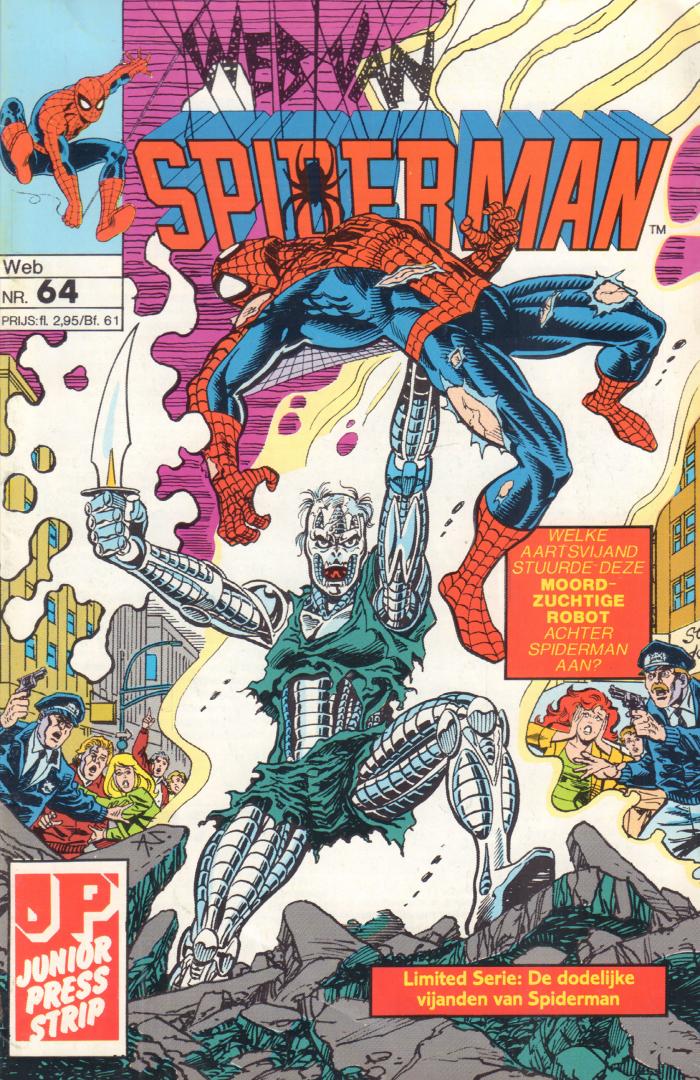 Junior Press - Web van Spiderman 064, Limited Serie : De dodelijke vijanden van Spiderman, geniete softcover, zeer goede staat