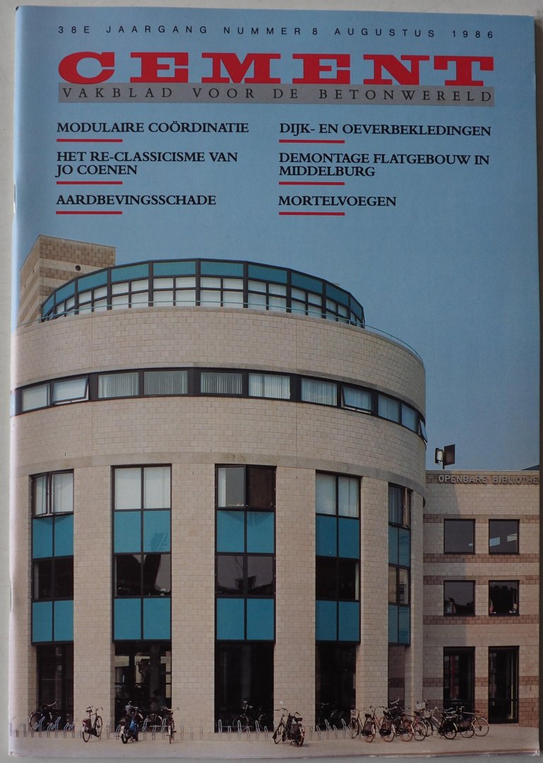 Vlugt B W van der e.a. - Cement Vakblad voor de betonwereld 38e jaargang nummer 8 augustus 1986