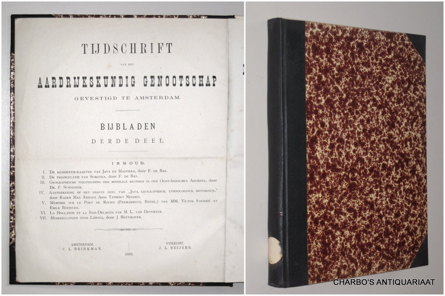 KNAG, - Tijdschrift van het Aardrijkskundig Genootschap. Bijbladen, derde deel.